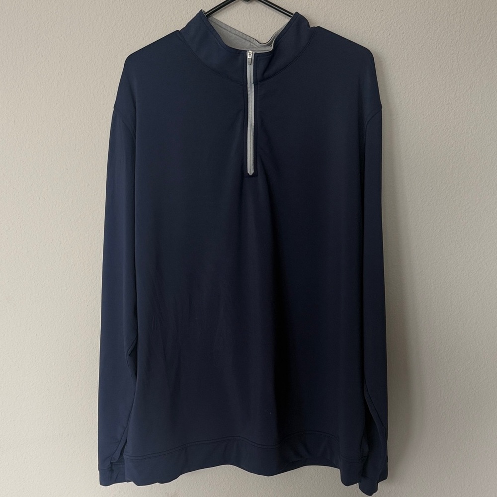 Peter Millar Navy Blue Perth Performan Quarter Zip Pullover Men’s Sz XXL - Picture 4 of 11